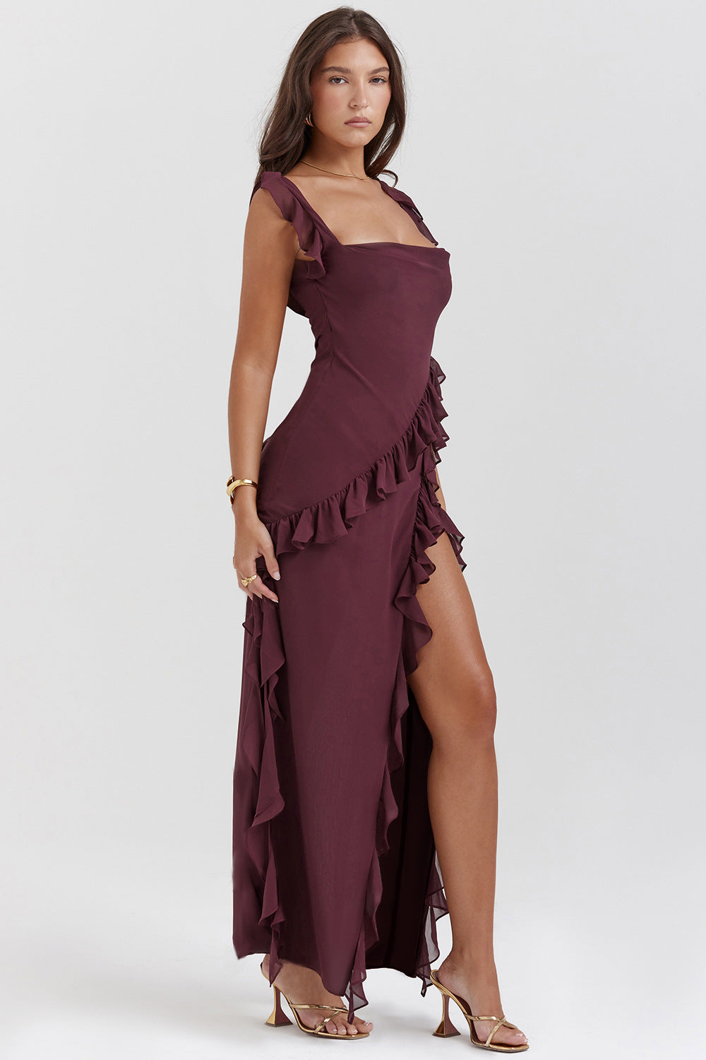 Amira Flounce Maxi Dress