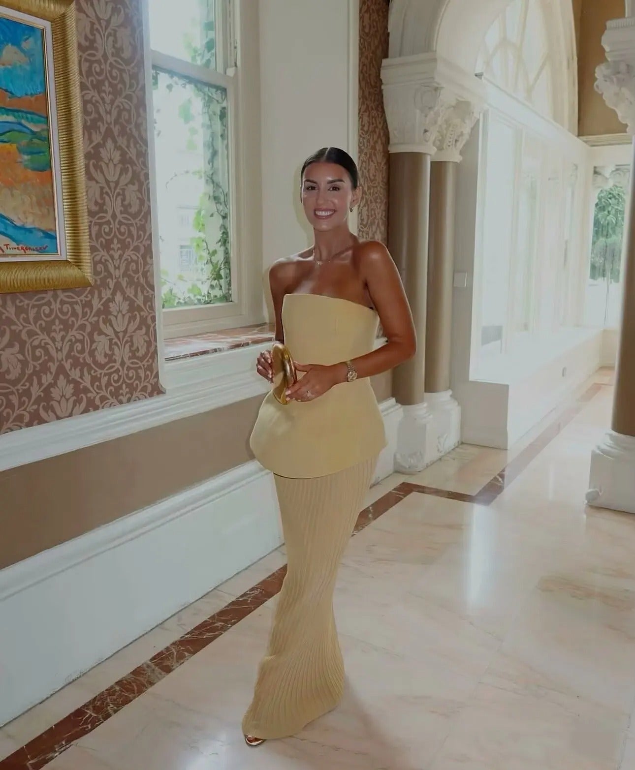 Celeste | Sculpted Strapless Maxi Dress